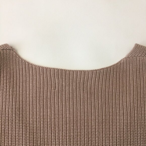 Lulus V Neck Sweater Womens Small Taupe Dolman Sleeves - Picture 10 of 11